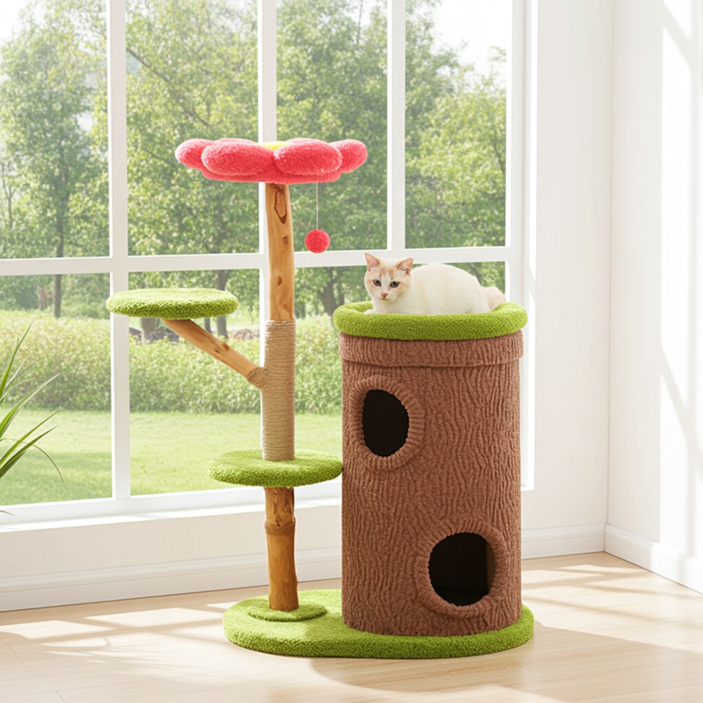Brown Tree Trunk Cat Tree