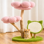 EcoPawPaw Four Seasons Bloom™ Solid Wood Cat Tree