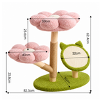 EcoPawPaw Four Seasons Bloom™ Solid Wood Cat Tree