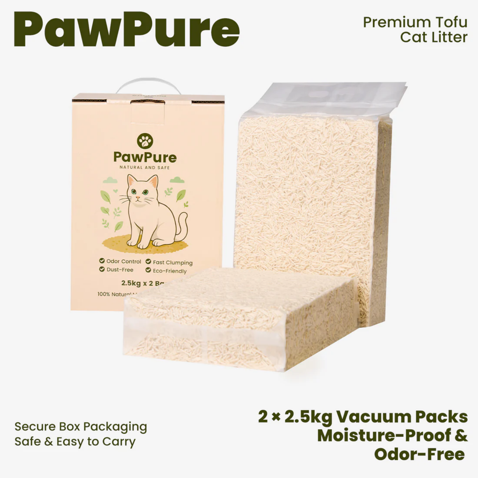 PawPure Natural Tofu Cat Litter