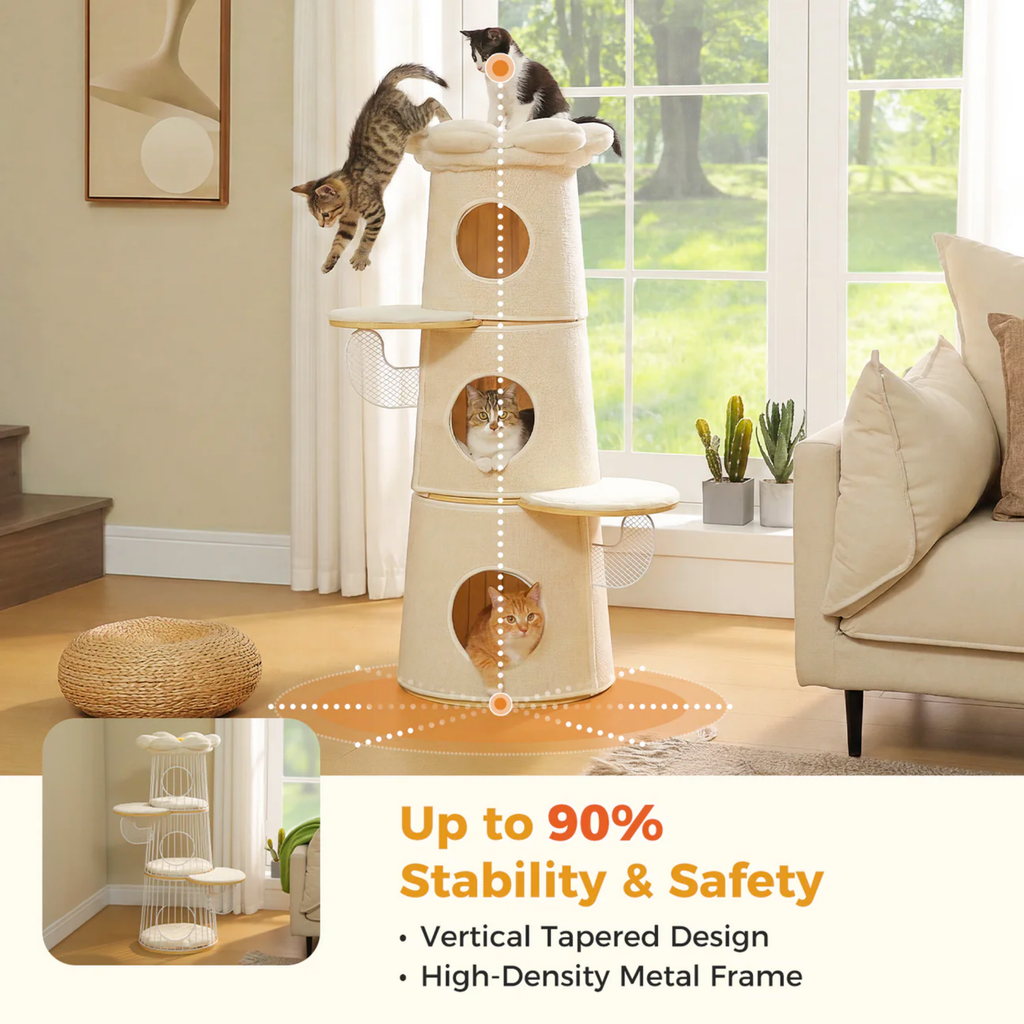 EcoPawPaw Modern Open-Air Cat Tower