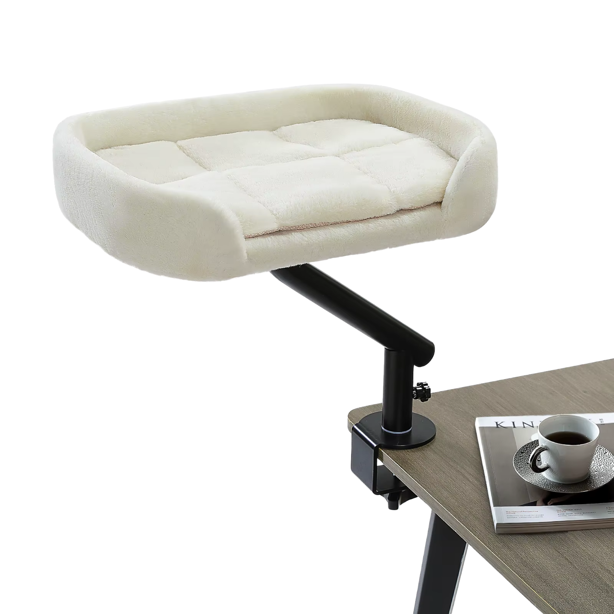 EcoPawPaw Plush Desk Cat Bed