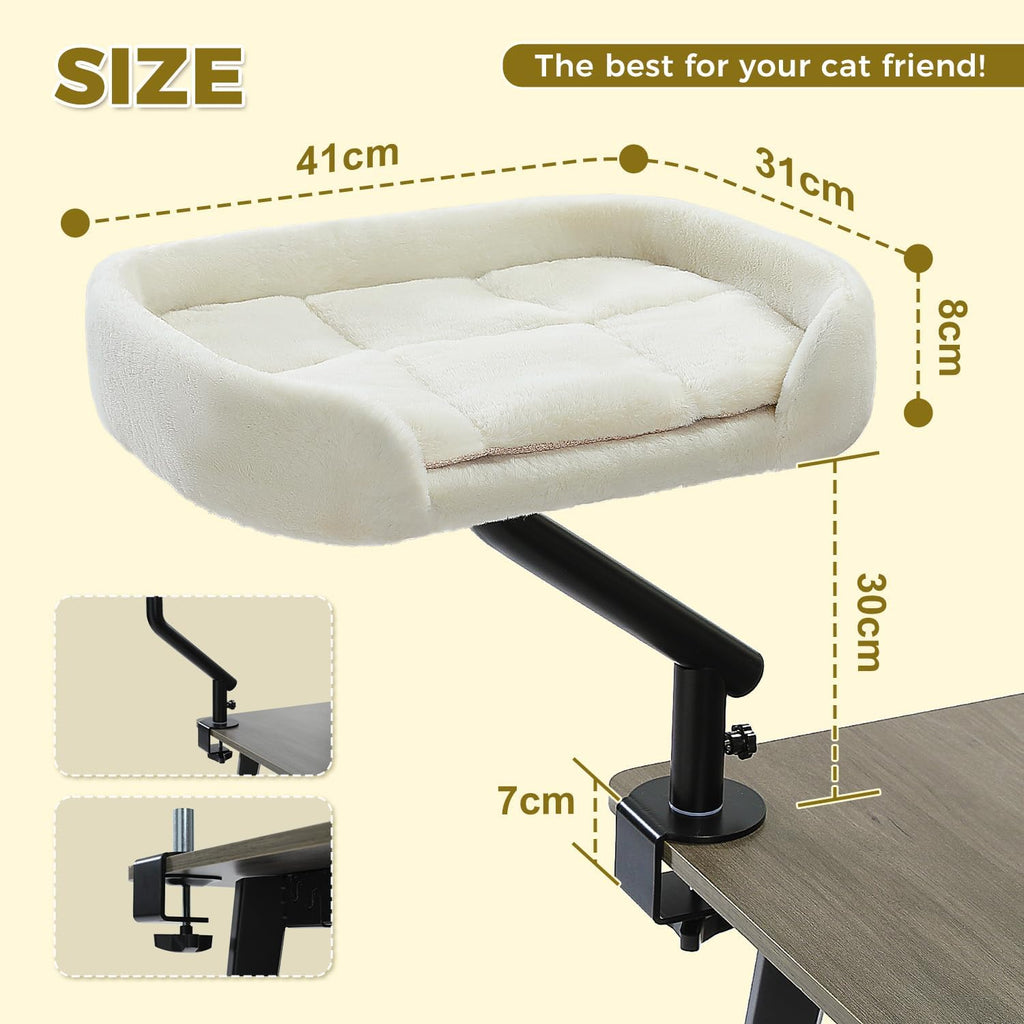 EcoPawPaw Plush Desk Cat Bed