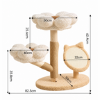 EcoPawPaw Four Seasons Bloom™ Solid Wood Cat Tree