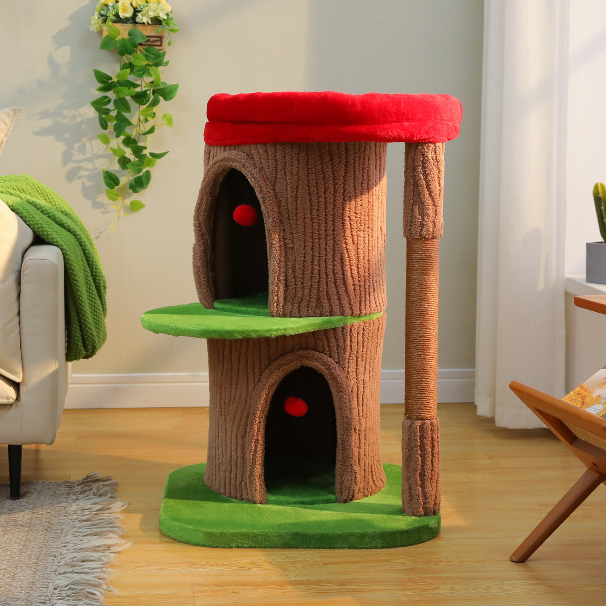 EcoPawPaw Tree Trunk Cat Tower