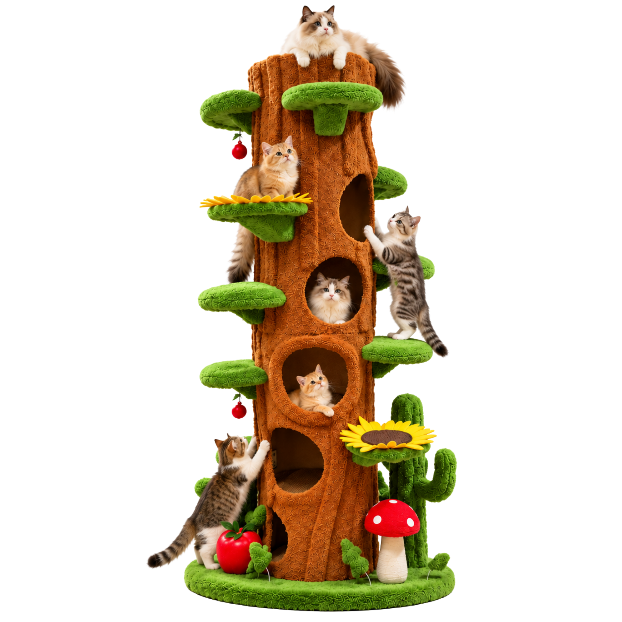 EcoPawPaw Forest Giant XXL Cat Tree – 230 cm Multi-Level Adventure Tower