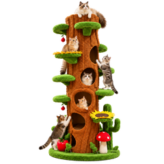 EcoPawPaw Forest Giant XXL Cat Tree – 230 cm Multi-Level Adventure Tower