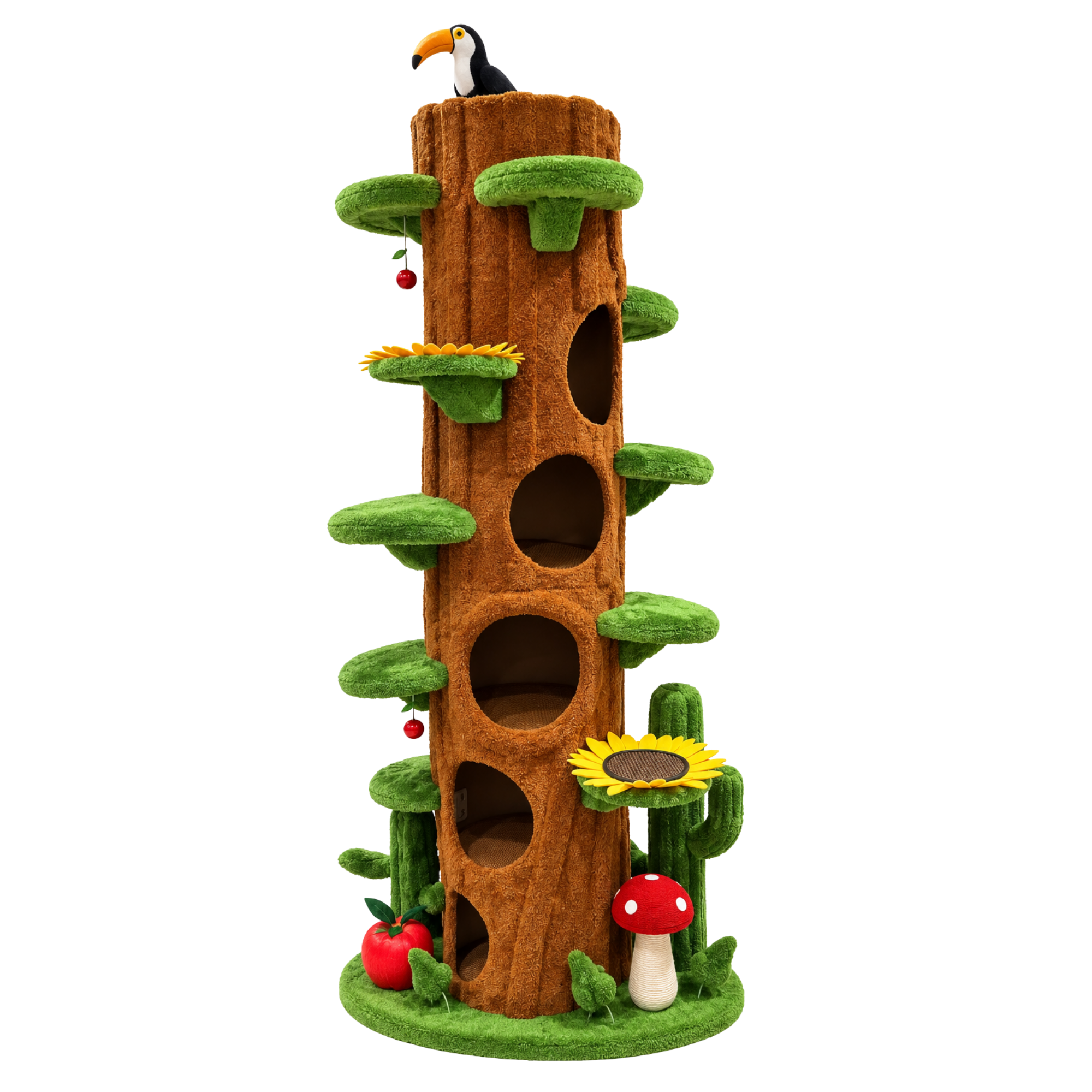 EcoPawPaw Forest Giant XXL Cat Tree – 230 cm Multi-Level Adventure Tower