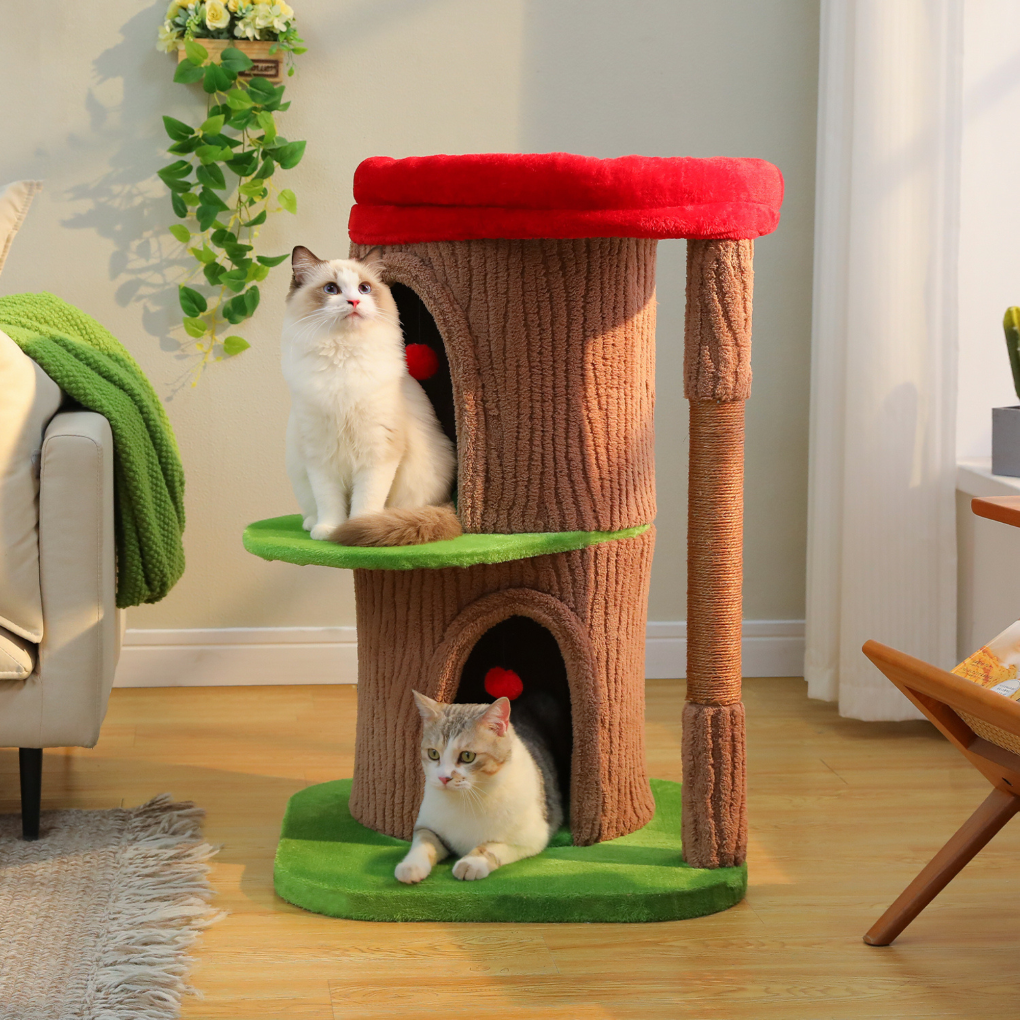 EcoPawPaw Tree Trunk Cat Tower