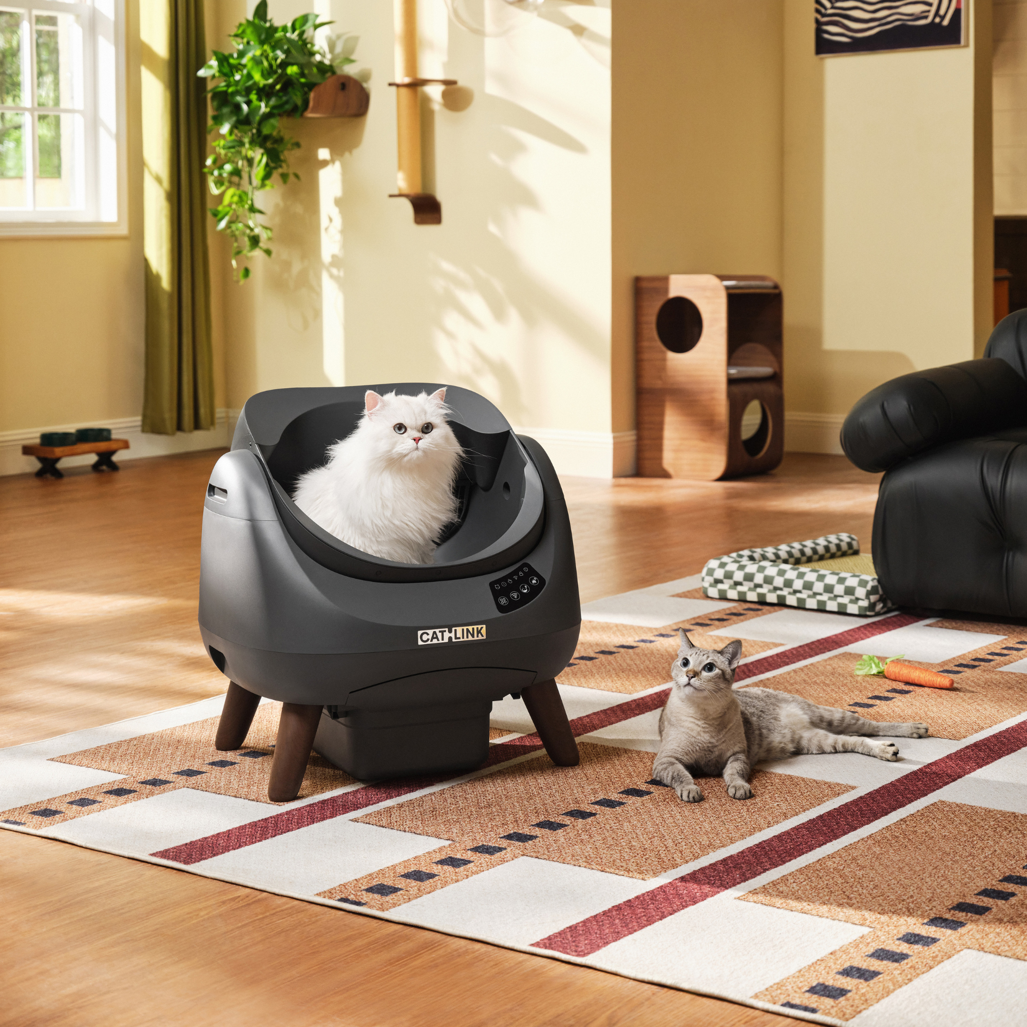CATLINK Open X Smart Automatic Self-Cleaning Cat Litter Box – Grey