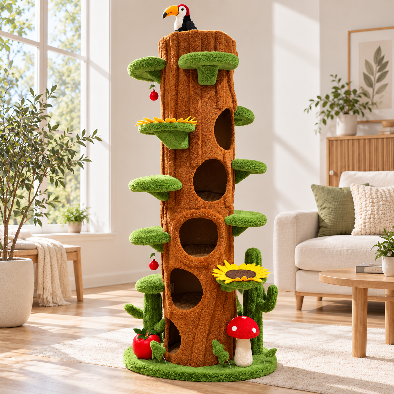 EcoPawPaw Forest Giant XXL Cat Tree – 230 cm Multi-Level Adventure Tower