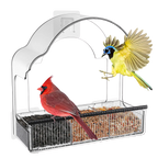 EcoPawPaw Clear Window Bird Feeder– Acrylic Weatherproof Bird Feeder for Outdoor Bird Watching