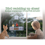 EcoPawPaw Clear Window Bird Feeder– Acrylic Weatherproof Bird Feeder for Outdoor Bird Watching