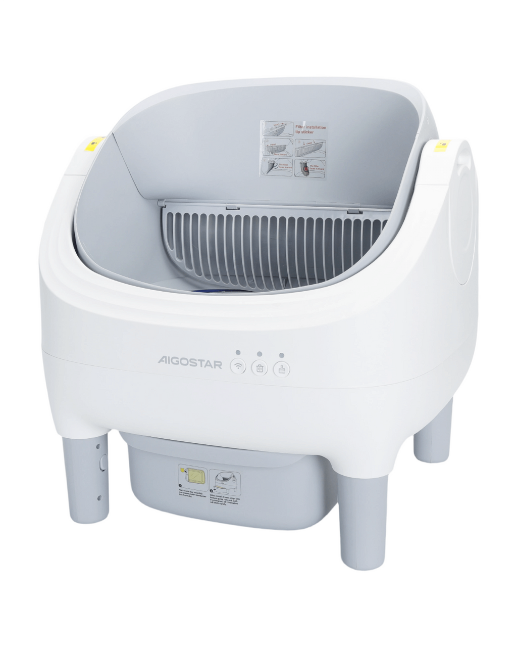 Open Smart Cat Litter Box with App Control