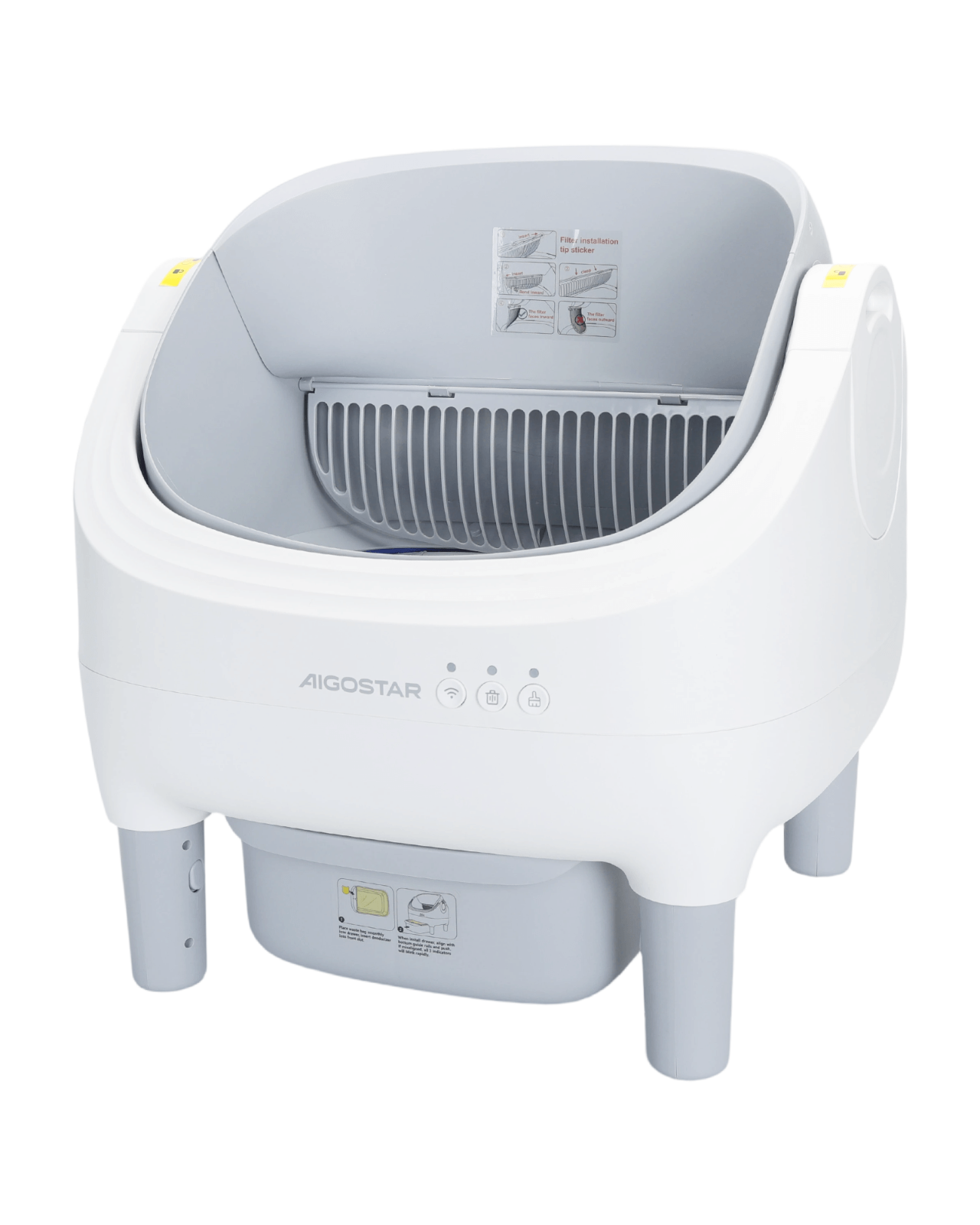 Open Smart Cat Litter Box with App Control