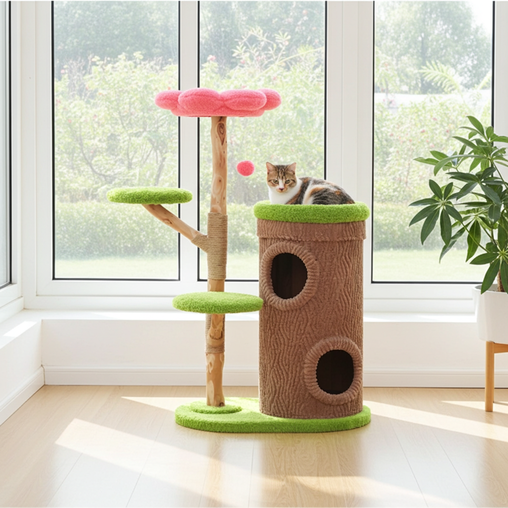 Brown Tree Trunk Cat Tree