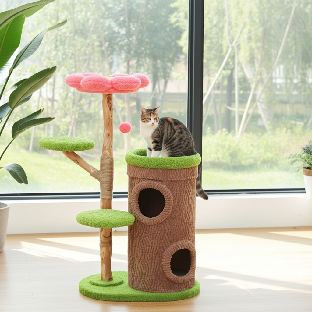 Brown Tree Trunk Cat Tree