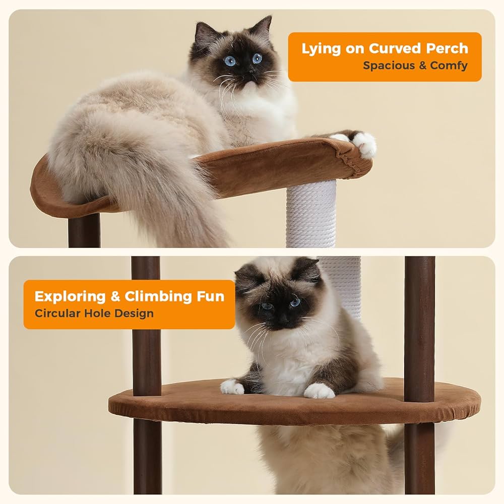 Japanese Minimalist Wooden Cat Tree