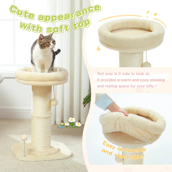 Extra Thick Flower Cat Scratching Post