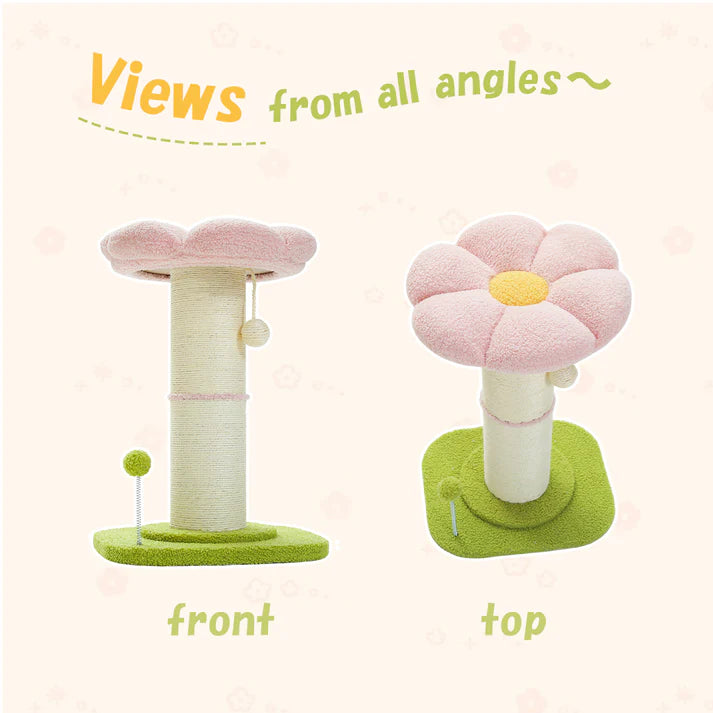 Extra Thick Flower Cat Scratching Post