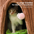 Forest Cat Tree Tower with Flower Perch