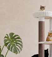 EcoPawPaw 188cm Luxury XXL Cat Tree for Large Cats – Heavy-Duty Multi-Level Cat Tower with 2 Hammocks, Large Condo & 8.9cm Thick Scratching Post