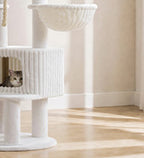 EcoPawPaw 188cm Luxury XXL Cat Tree for Large Cats – Heavy-Duty Multi-Level Cat Tower with 2 Hammocks, Large Condo & 8.9cm Thick Scratching Post
