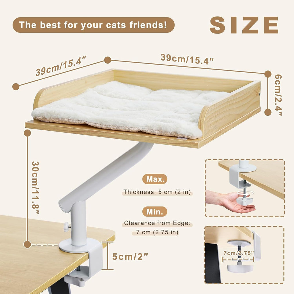 EcoPawPaw Wooden Desk Cat Bed