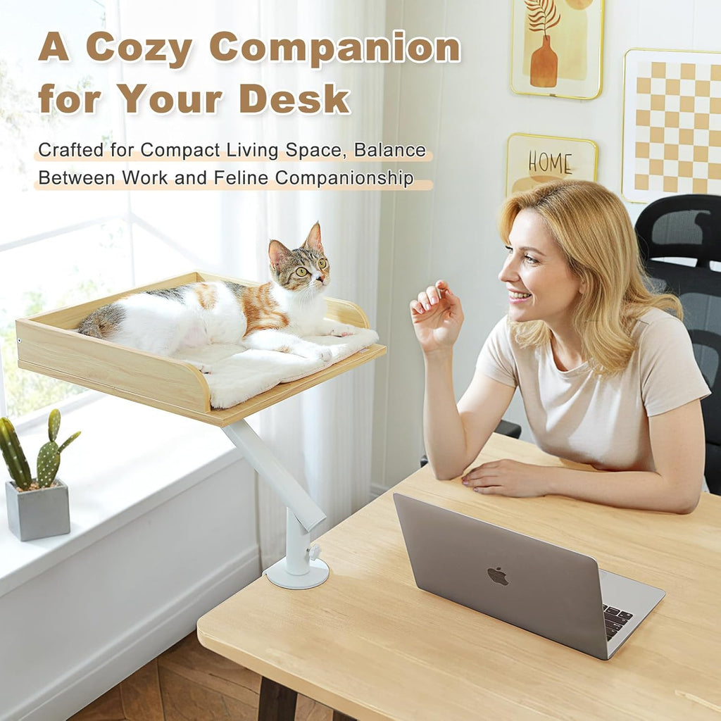 EcoPawPaw Wooden Desk Cat Bed