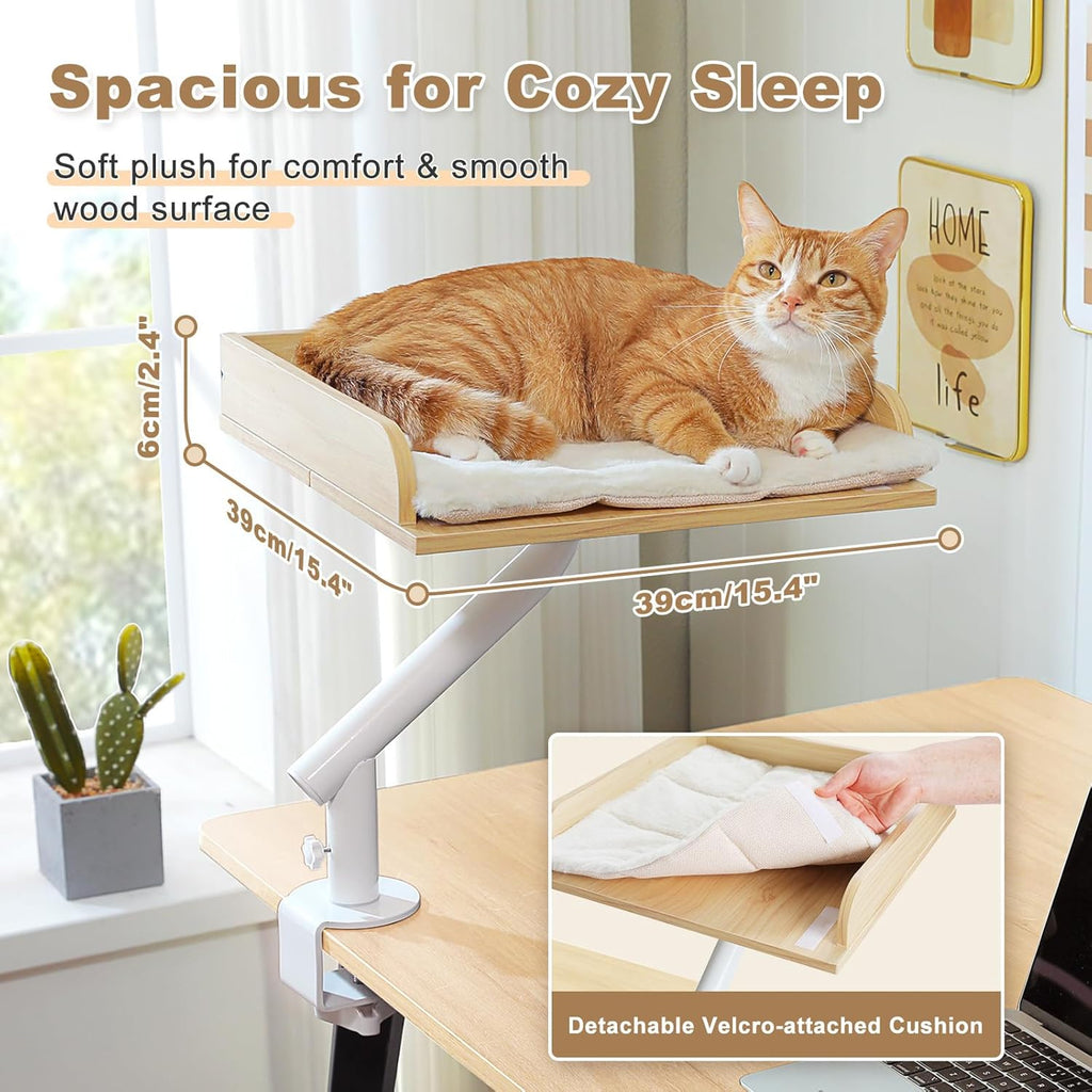 EcoPawPaw Wooden Desk Cat Bed