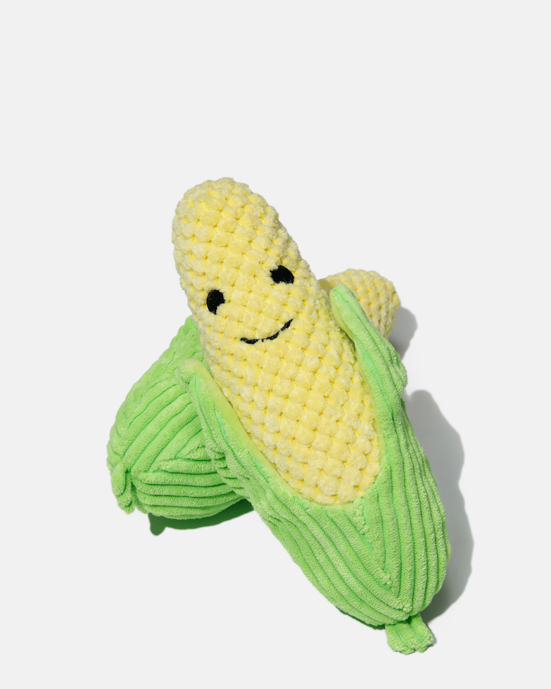 Plush Corn Dog Toy with Squeaker & Crinkle Paper