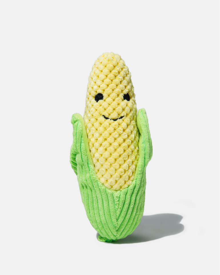 Plush Corn Dog Toy with Squeaker & Crinkle Paper