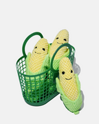 Plush Corn Dog Toy with Squeaker & Crinkle Paper
