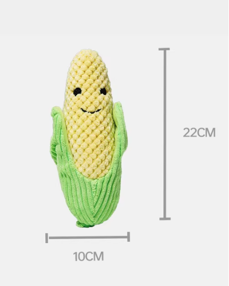 Plush Corn Dog Toy with Squeaker & Crinkle Paper