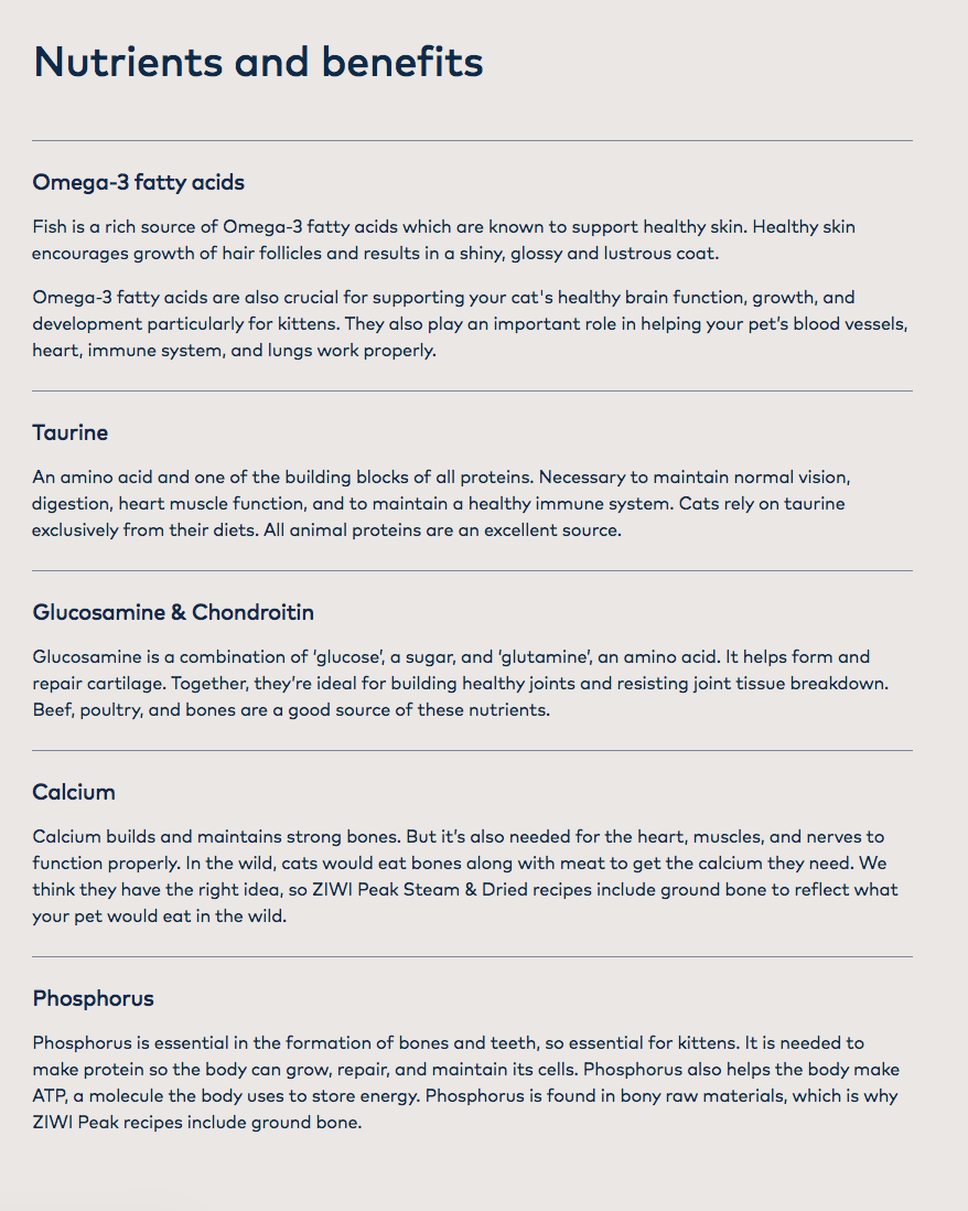 Ziwi Peak Cat Steam & Dried South Pacific Fish Recipe