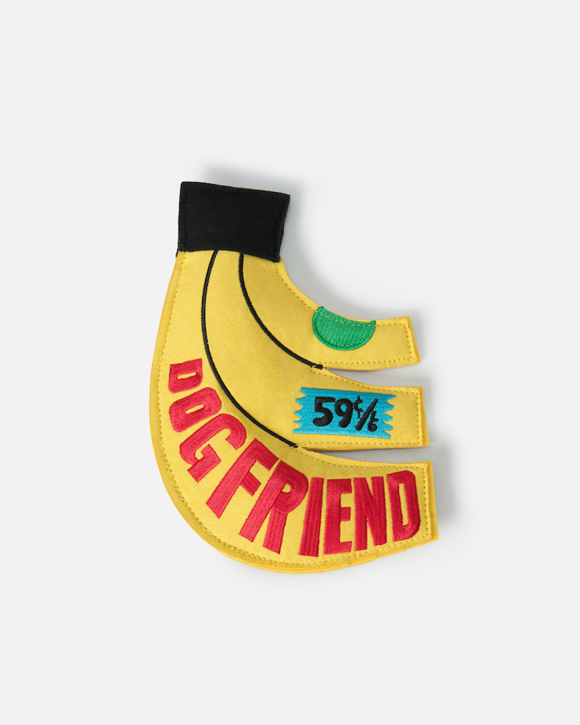 Eco Suede Banana Flying Disc Dog Toy