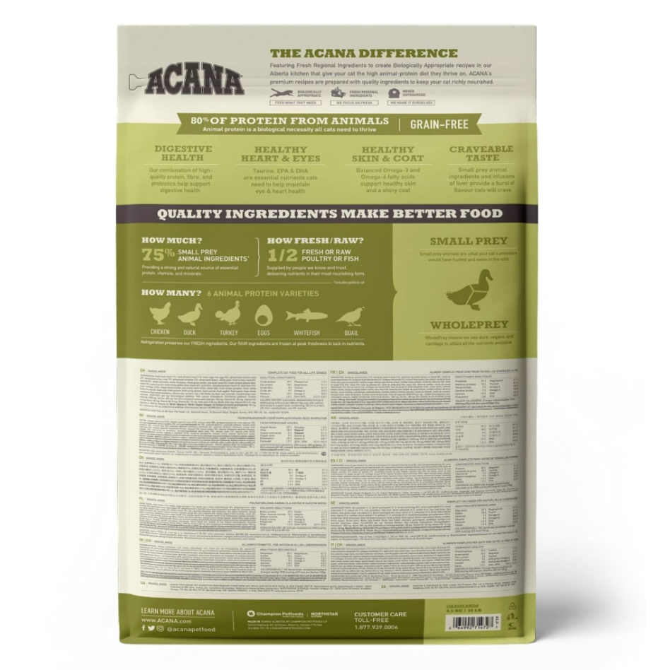 Acana Highest Protein Cat Grasslands