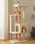 Cat Tree Tower Scratching Post Scratcher Wooded(135CM)
