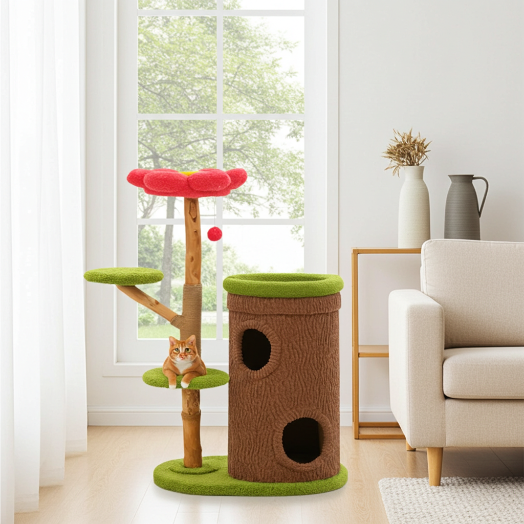 Brown Tree Trunk Cat Tree