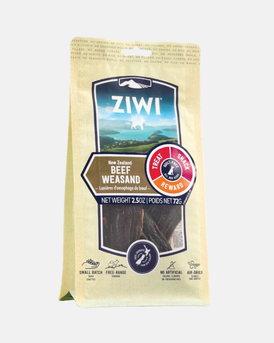 ZIWI beef weasand air-dried dog chews, 72 g bag
