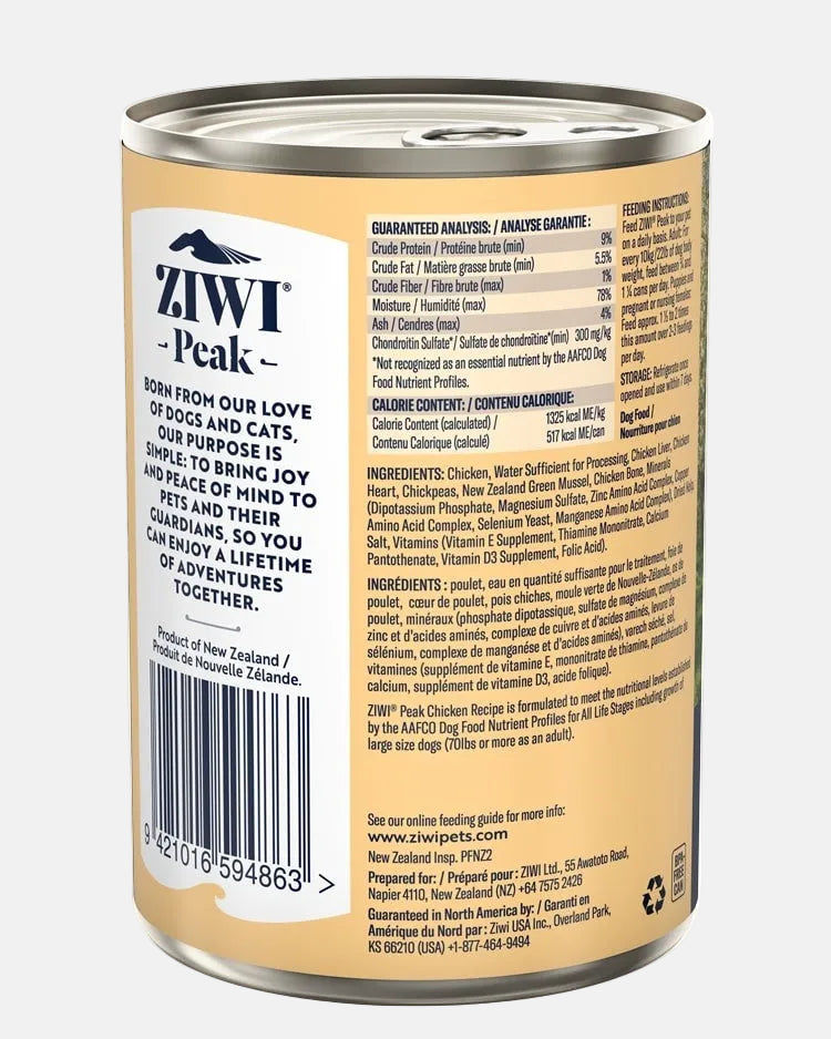 Ziwi Peak Dog Cans Chicken Recipe