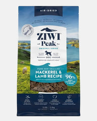 Front of ZIWI Peak mackerel and lamb dog food, 2.5 kg bag