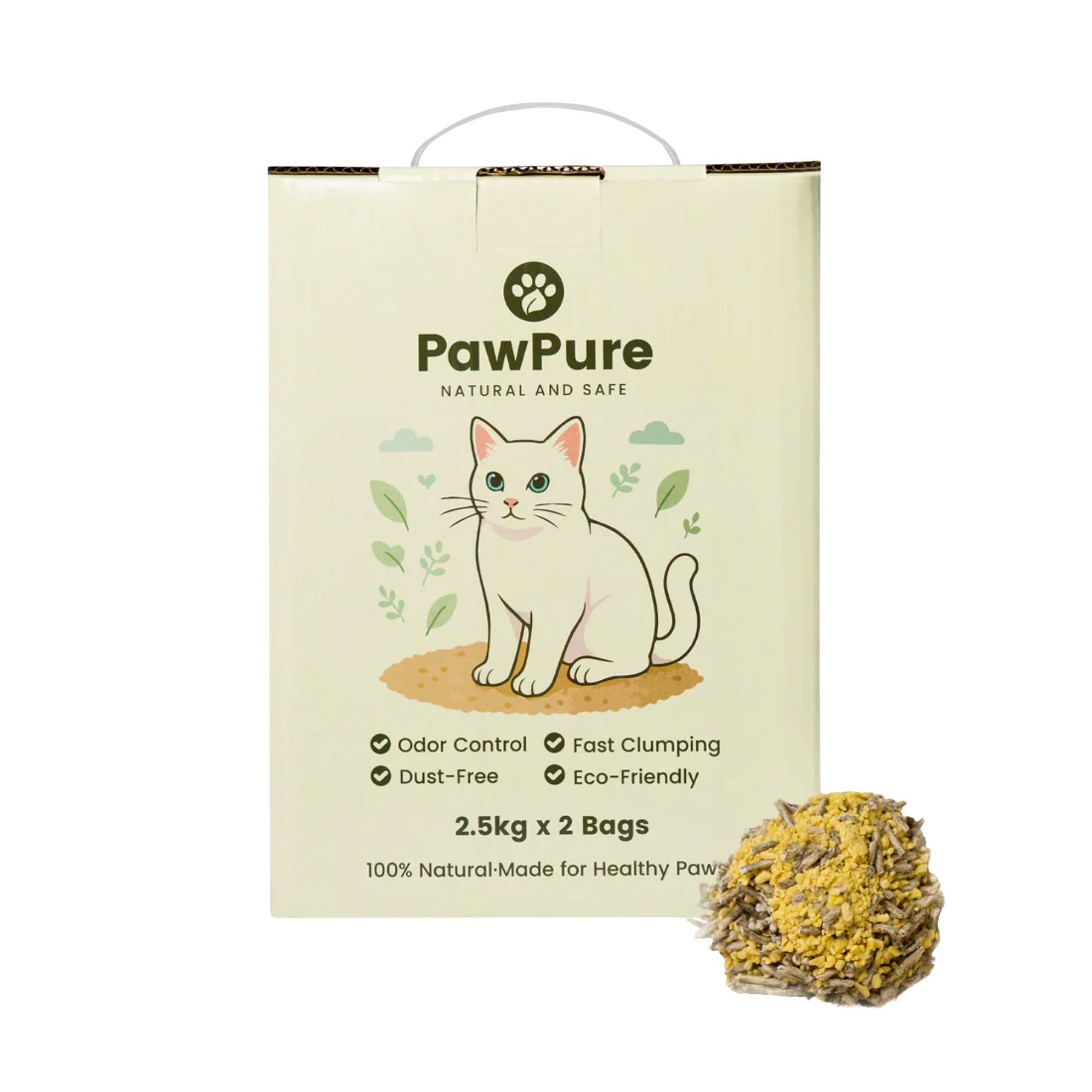 PawPure Tea Leaf & Millet Cat Litter