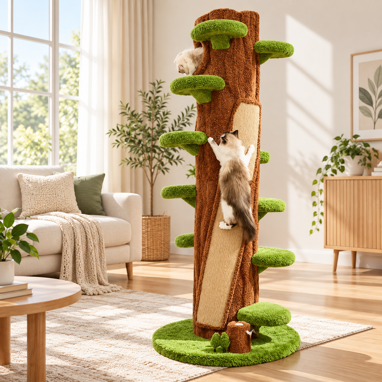 EcoPawPaw Forest Giant XXL Cat Tree – 230 cm Multi-Level Adventure Tower