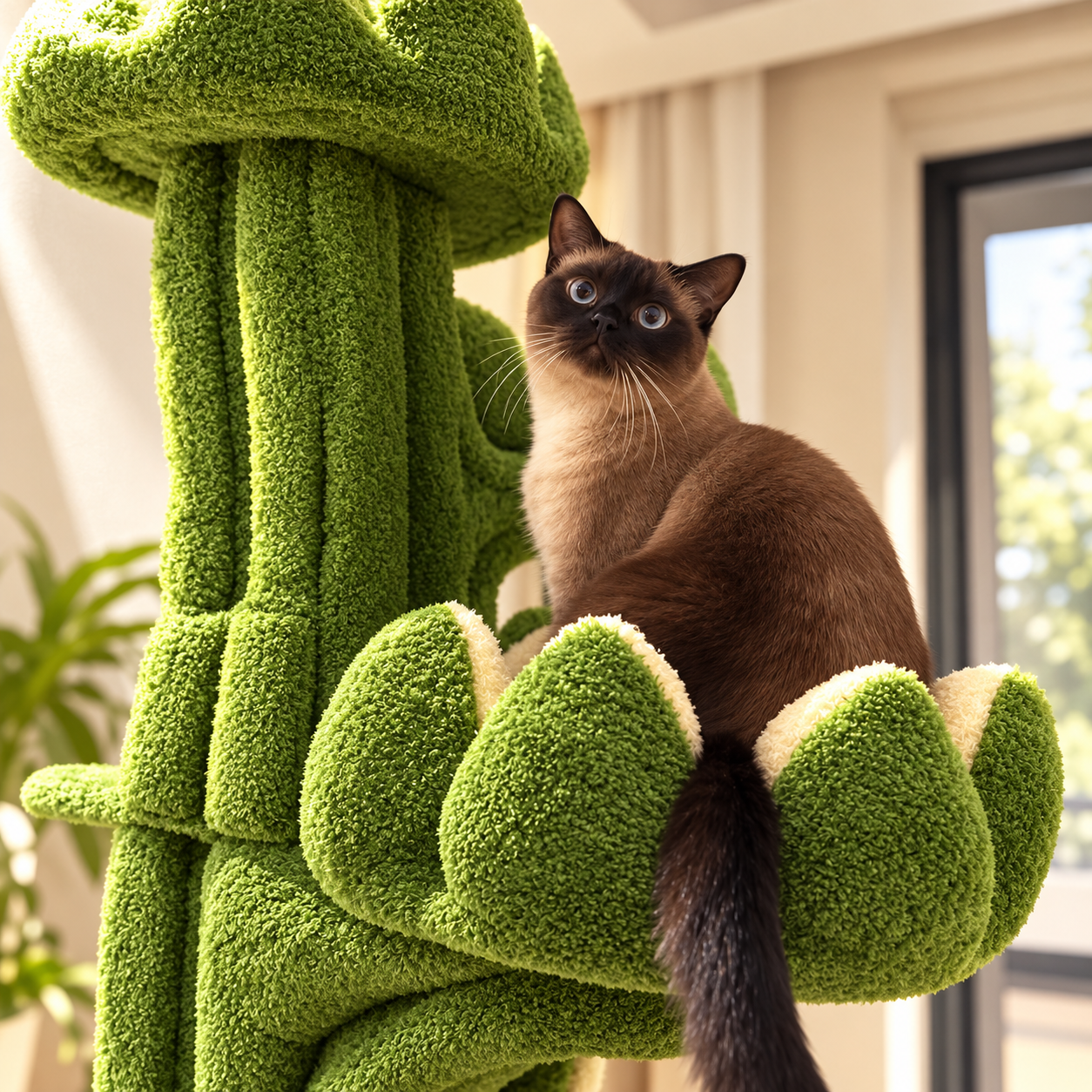 EcoPawPaw Lotus Forest Cat Tree – 204 cm Tall Multi-Level Cat Tower with Lotus Beds, Cat Cave & Sisal Scratching Posts