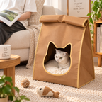 EcoPawPaw Personalised Kraft Paper Cat House – Eco-Friendly, Waterproof & Cozy