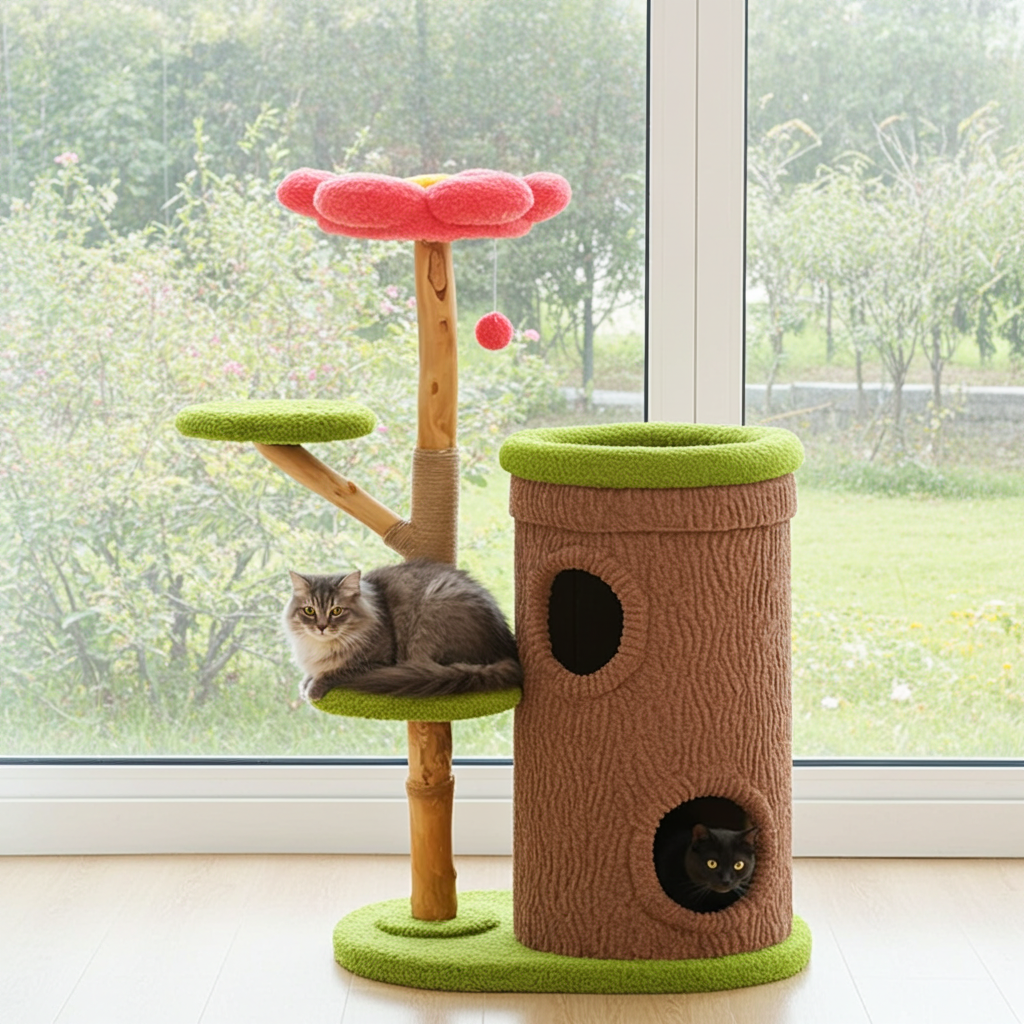 Brown Tree Trunk Cat Tree