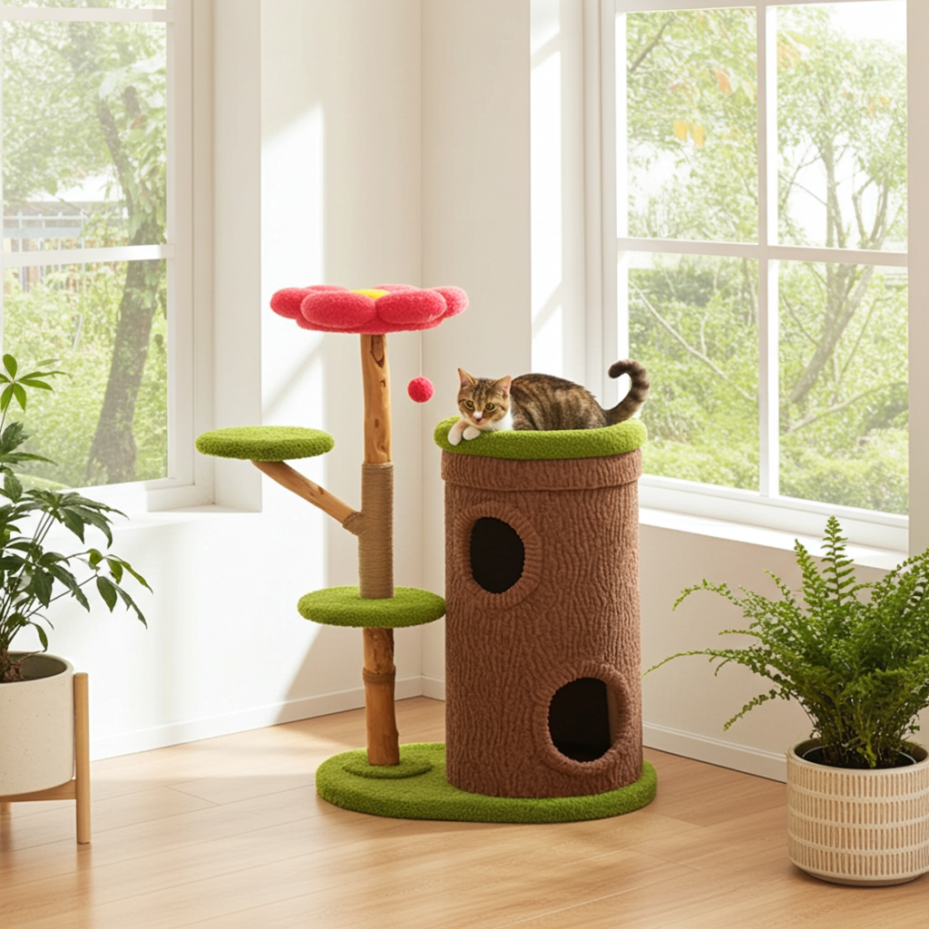 Brown Tree Trunk Cat Tree