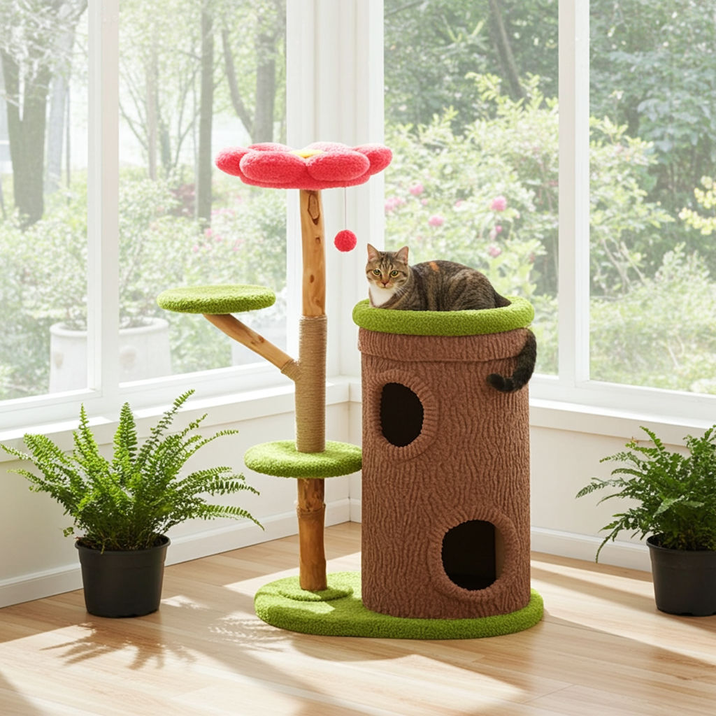 Brown Tree Trunk Cat Tree