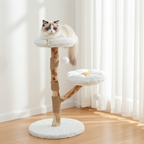 Modern Wooden Cat Tree with Cloud Perches